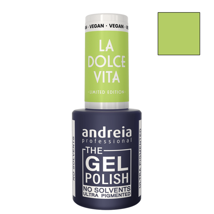 ПОДАРЪК Ултра пигментен гел лак 10.5 мл Andreia Professional Lime green The Gel Polish DV1