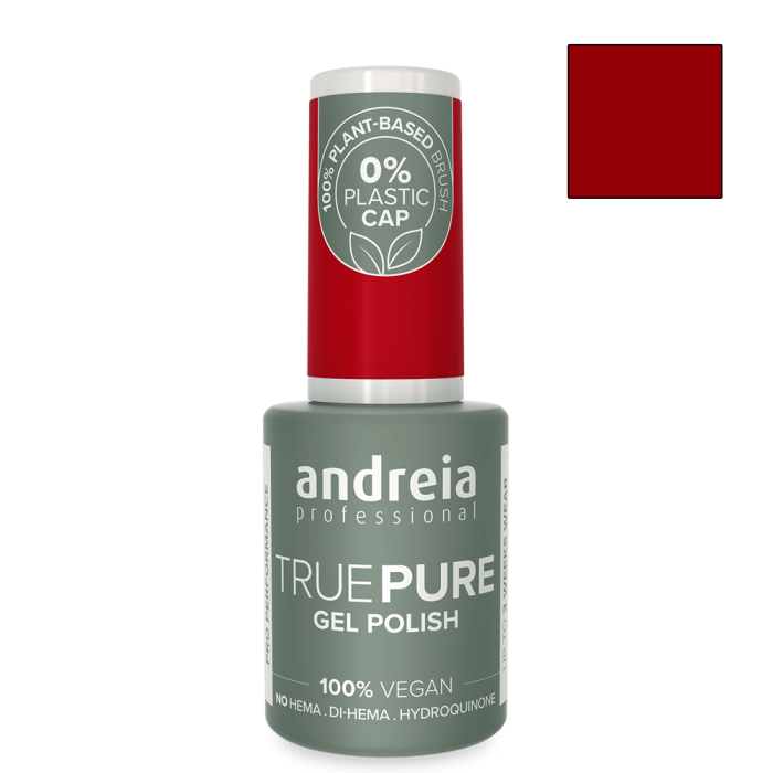 ПОДАРЪК Полуперманентен гел лак за чувствителни нокти 10.5 мл Andreia Professional Red True Pure T37