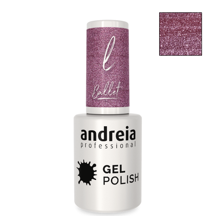 ПОДАРЪК Гел лак с интензивен блясък 10.5 мл Andreia Professional Pink Glitter Gel Polish BA3