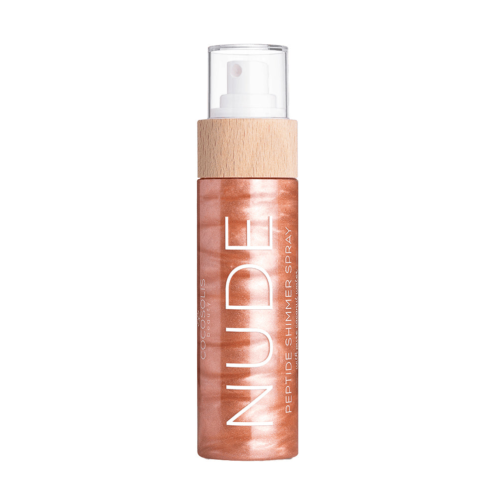 Блестящ спрей за лице, тяло и коса с пептиди 100 мл Cocosolis Nude Peptide Shimmer Spray