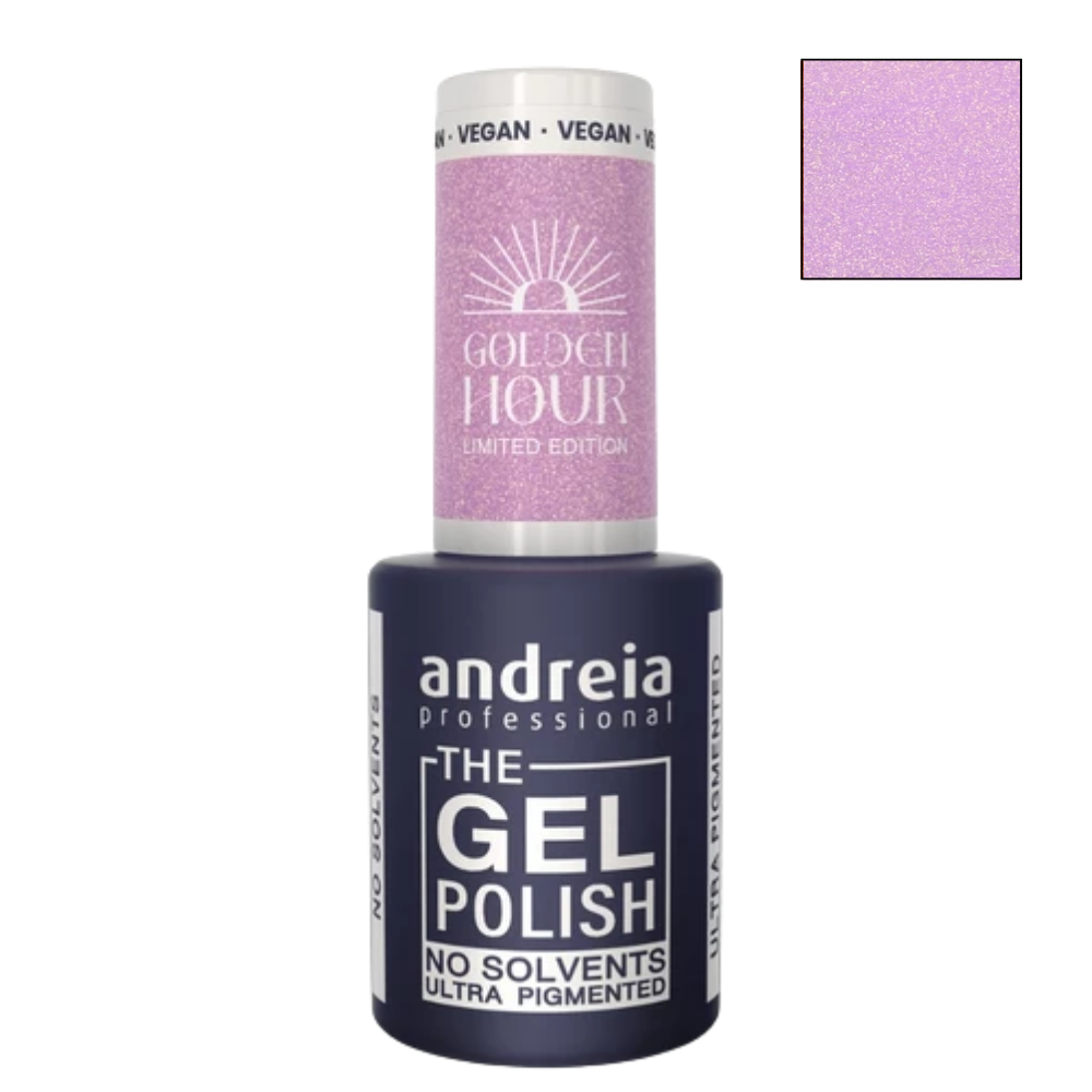 Ултра пигментен гел лак 10.5 мл Andreia Professional The Gel Polish Lavender with gold shimmers GH4
