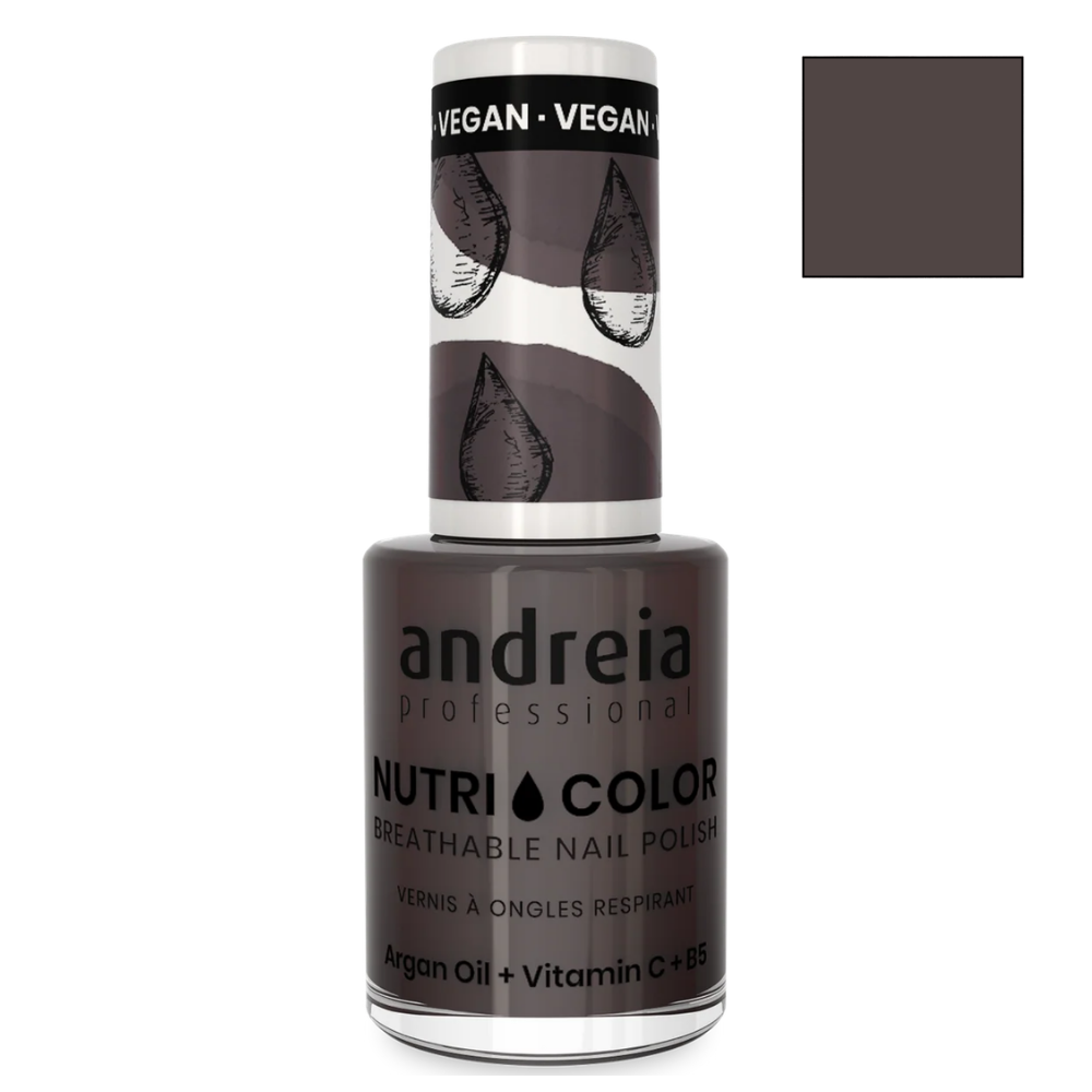 Класически лак с подхранващо действие и дълготраен ефект 10.5 мл Andreia Professional Dark Grey NutriColor NC25
