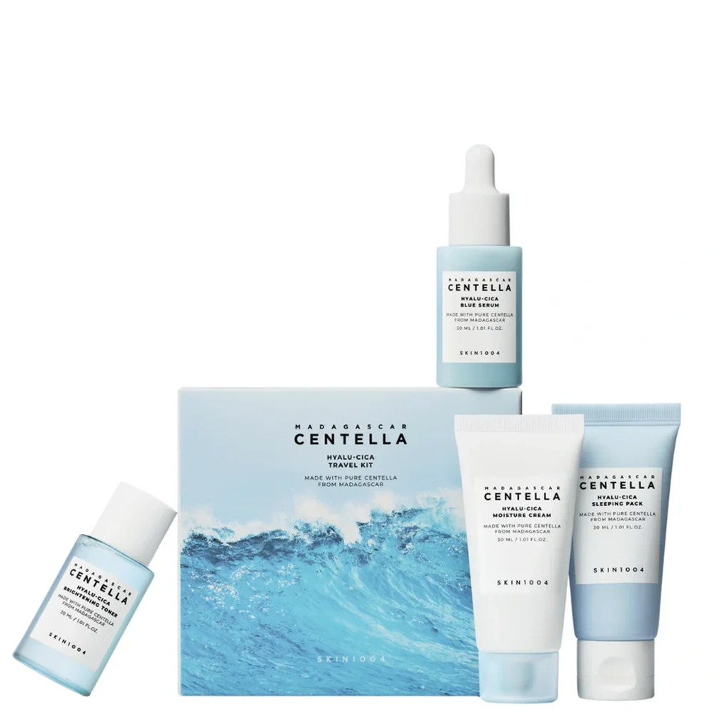 Хидратиращ комплект за всеки тип кожа в размер за пътуване SKIN1004 Madagascar Centella Hyalu-Cica Travel Kit