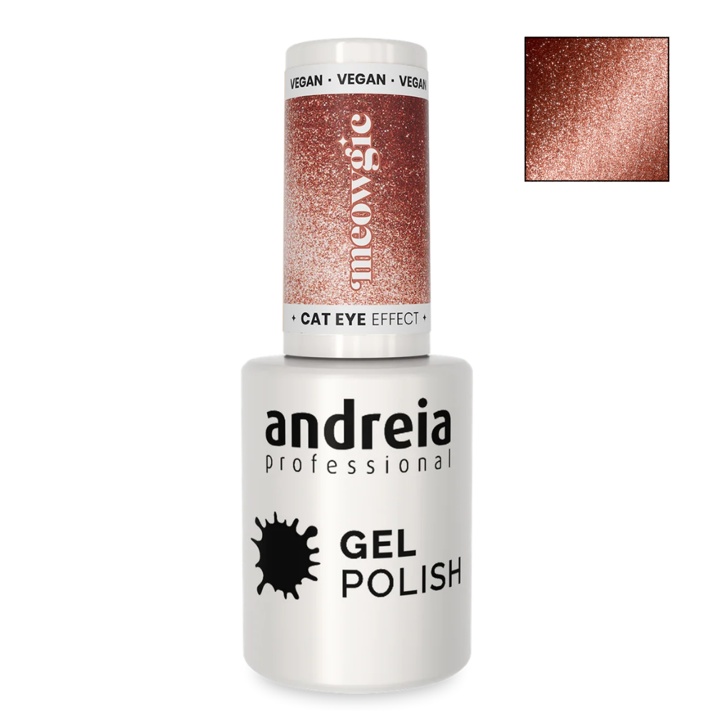 Гел лак с интензивен блясък 10.5 мл Andreia Professional Gel Polish Cat Eye Effect - Magnetic copper glitter MC4