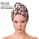 Кърпа за коса от сатен и микрофибър