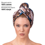 Кърпа за коса от сатен и памук