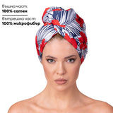 Кърпа за коса от сатен и микрофибър