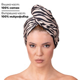 Кърпа за коса от сатен и микрофибър