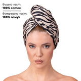 Кърпа за коса от сатен и памук