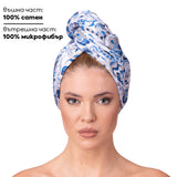 Кърпа за коса от сатен и микрофибър