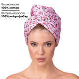 Кърпа за коса от сатен и микрофибър