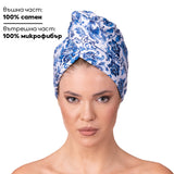 Кърпа за коса от сатен и микрофибър