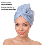 Кърпа за коса от вискоза и микрофибър