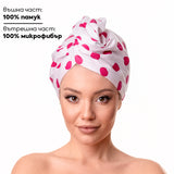 Кърпа за коса от памук и микрофибър