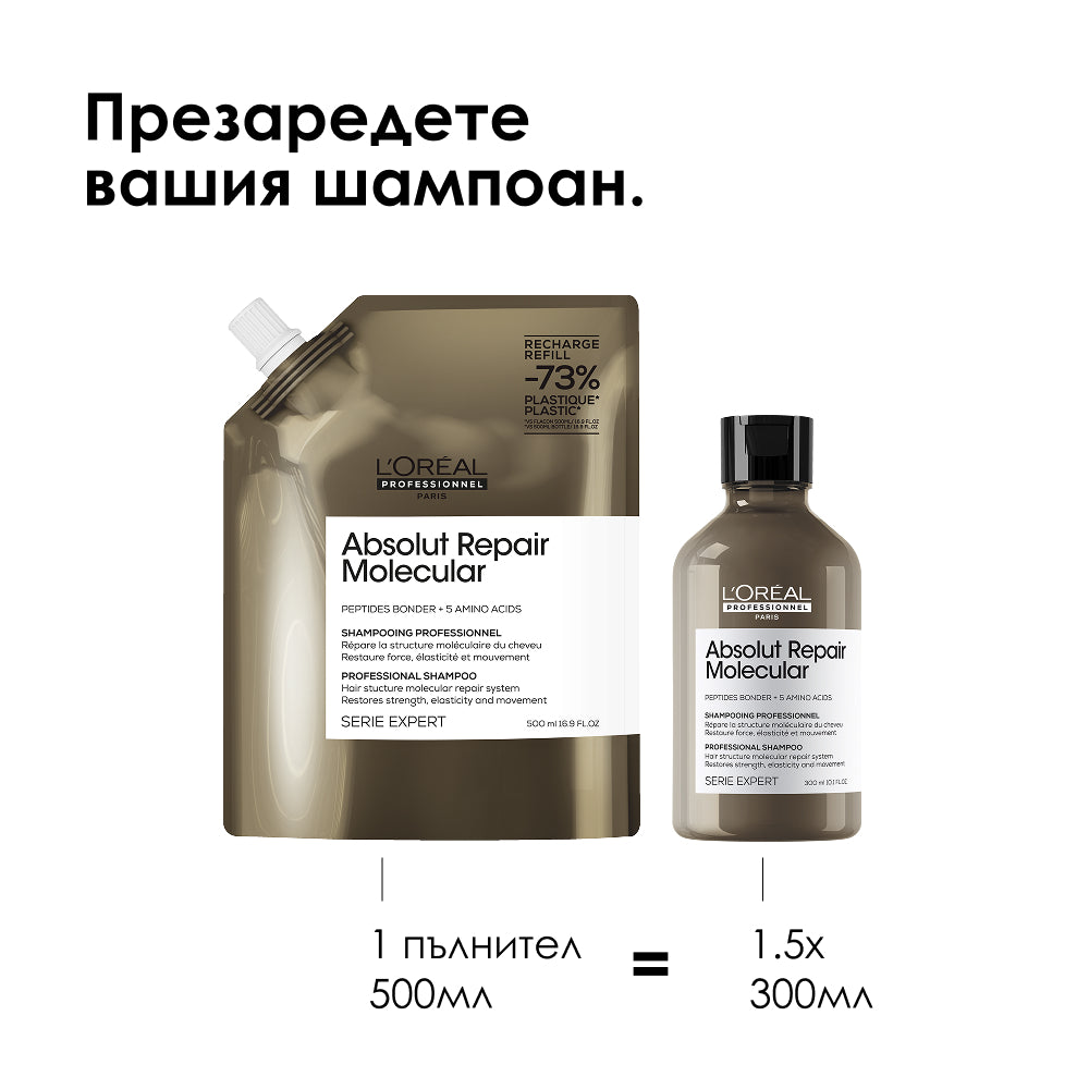 Пълнител за защитен шампоан за увредена коса 500 мл