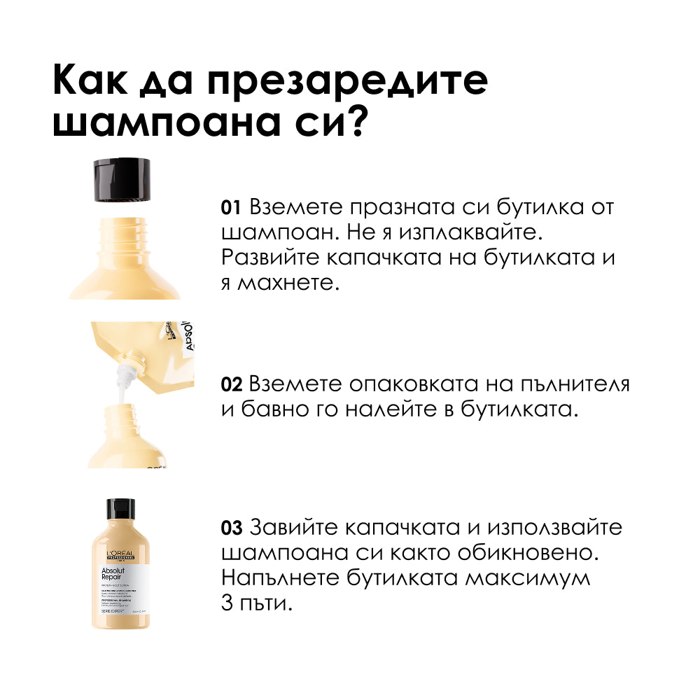 Пълнител за шампоан за интензивно възстановяване 500 мл