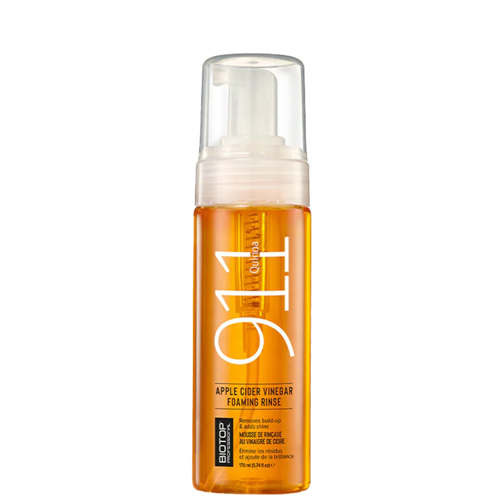 Детокс пяна след шампоан с ябълков оцет 170 мл BIOTOP Professional 911 Quinoa Apple Cider Vinegar Foaming Rinse