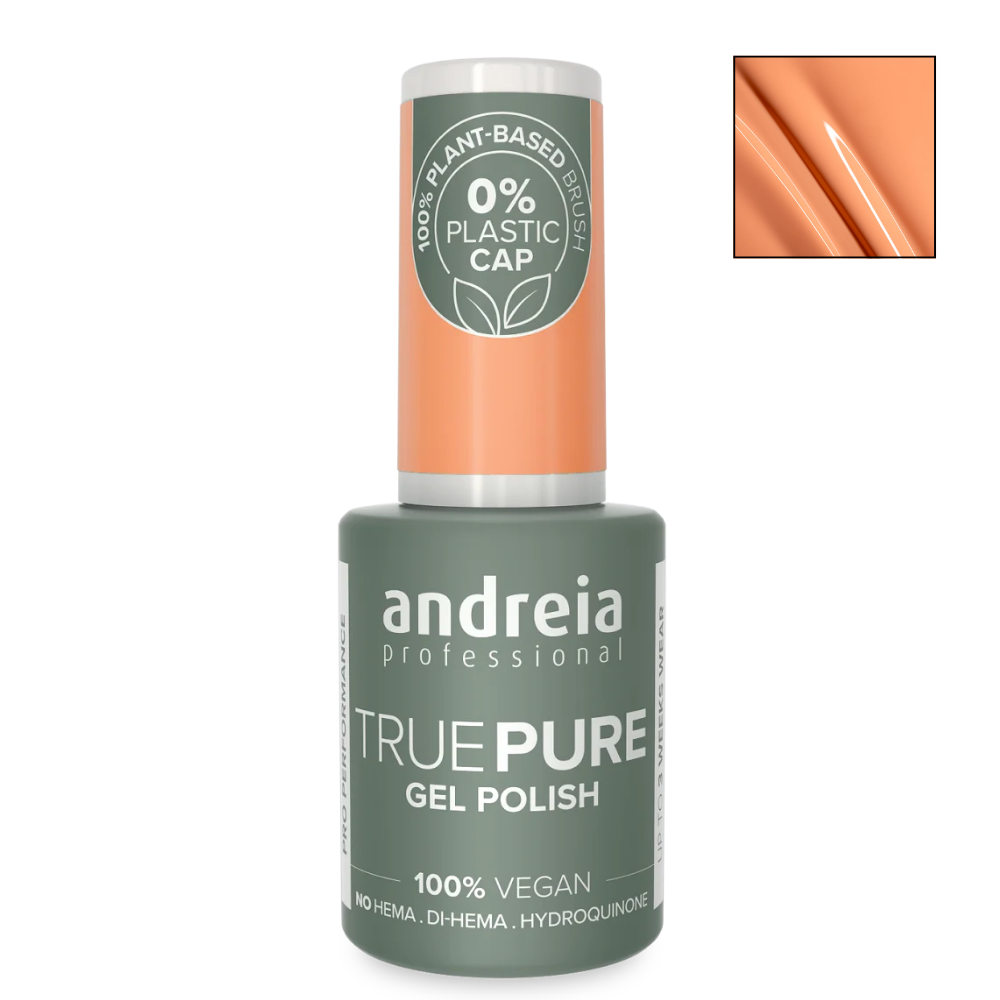Полуперманентен гел лак за чувствителни нокти 10.5 мл Andreia Professional True Pure Coral orange T57