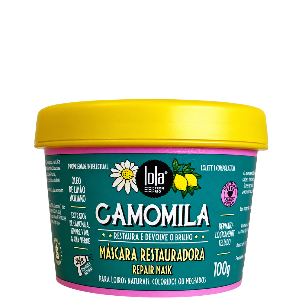 Маска с лайка за блясък на руса коса 100 г LOLA From Rio Camomila Mask