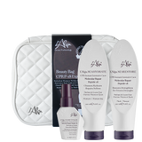 Луксозен комплект за интензивно молекулярно възстановяване на средно плътна коса с подарък несесер и 2 тестера