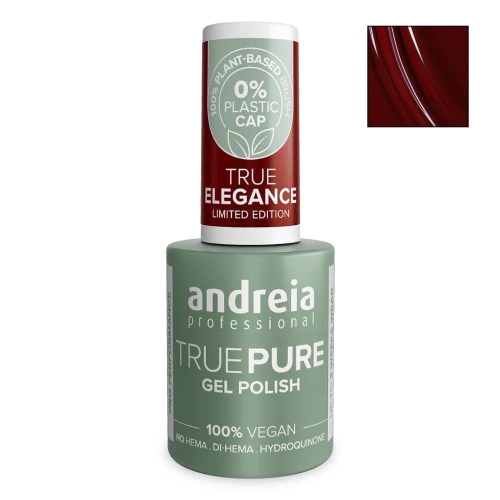 Полуперманентен гел лак за чувствителни нокти 10.5 мл Andreia Professional True Pure Reddish Brown TE4
