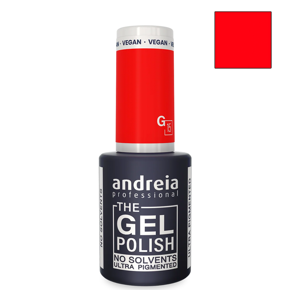Ултра пигментен гел лак 10.5 мл Andreia Professional Neon Red The Gel Polish G15