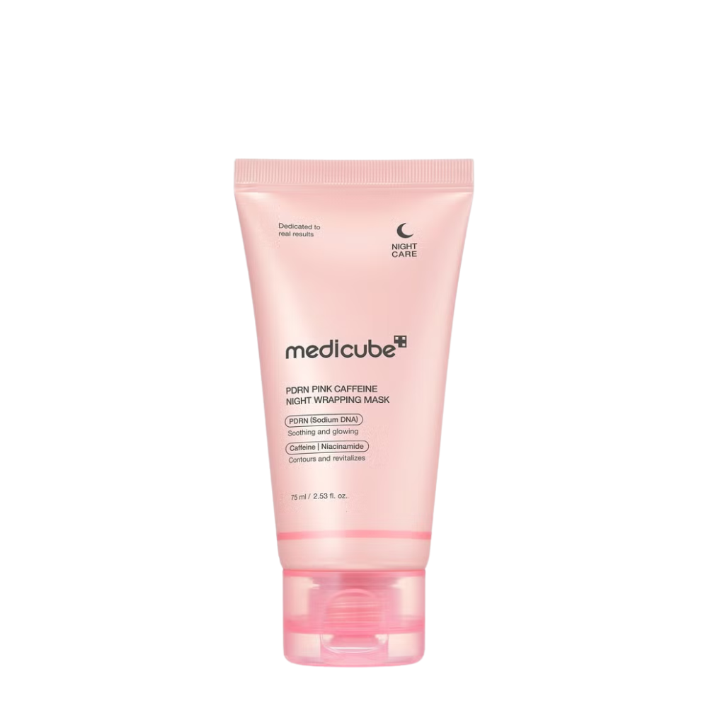 Нощна маска за лице с отлепяне с PDRN и кофеин 75 мл Medicube PDRN Pink Caffeine Night Wrapping Mask