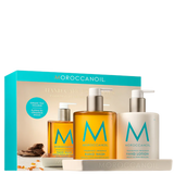 Хидратиращ комплект за ръце с кехлибар и бели цветя с подарък керамична поставка