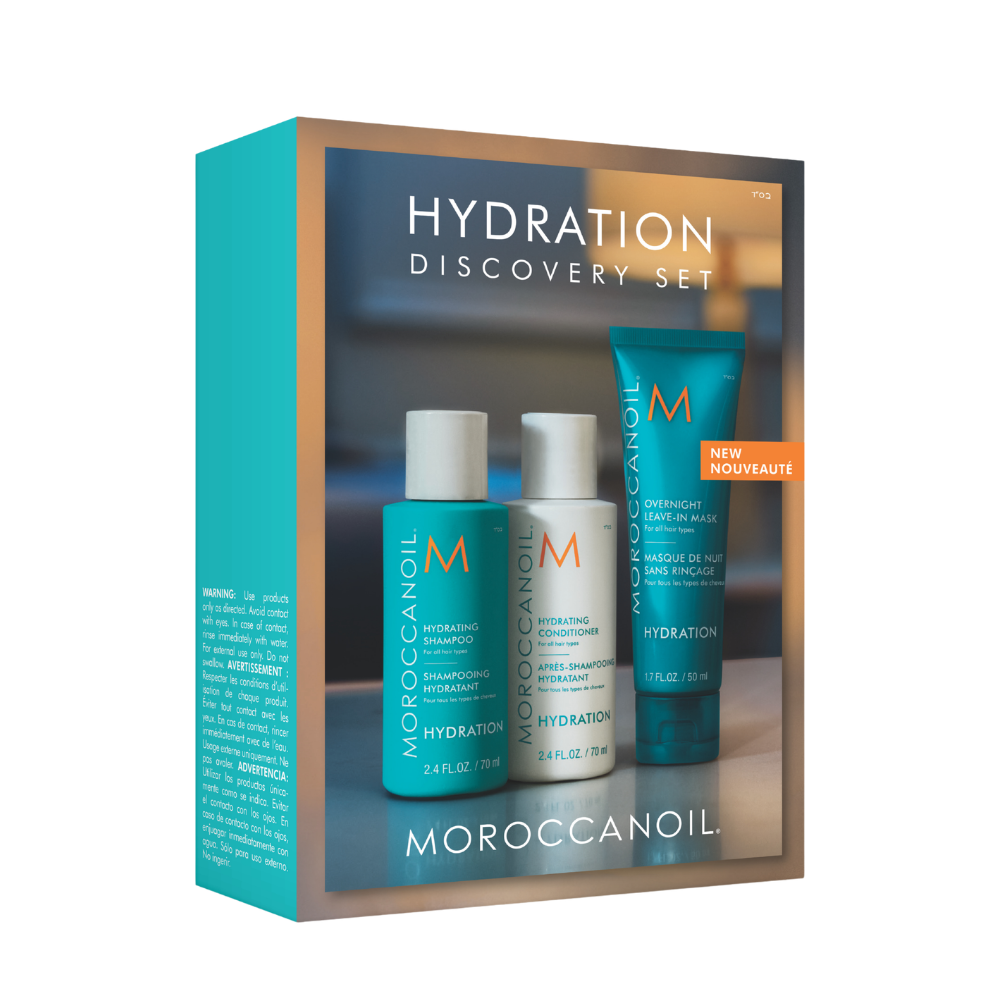 Хидратиращ комплект за коса в размер за път Moroccanoil Hydration Discovery Set