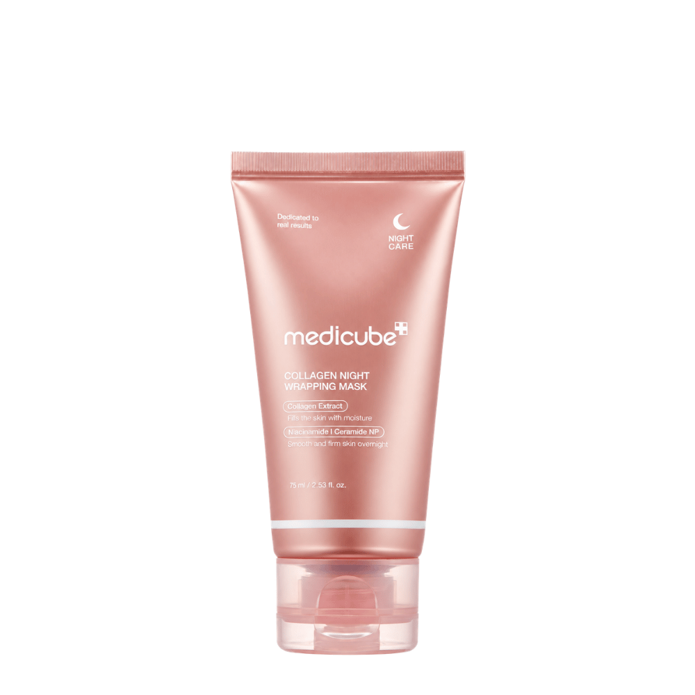Нощна маска за лице с отлепяне с колаген, ниацинамид и серамиди 75 мл Medicube Collagen Night Wrapping Mask