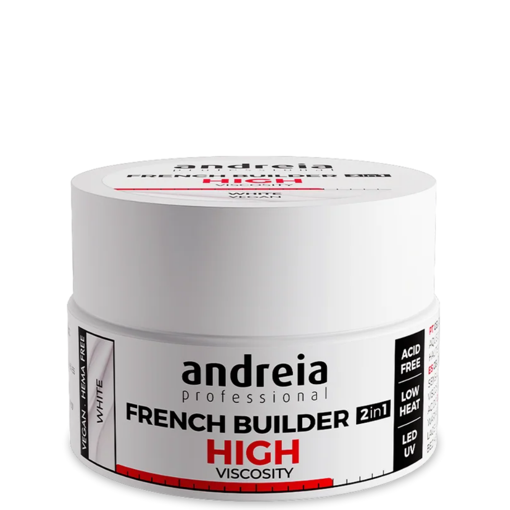 Изграждащ гел с висок вискозитет 22 г Andreia Professional French Builder High Viscosity White
