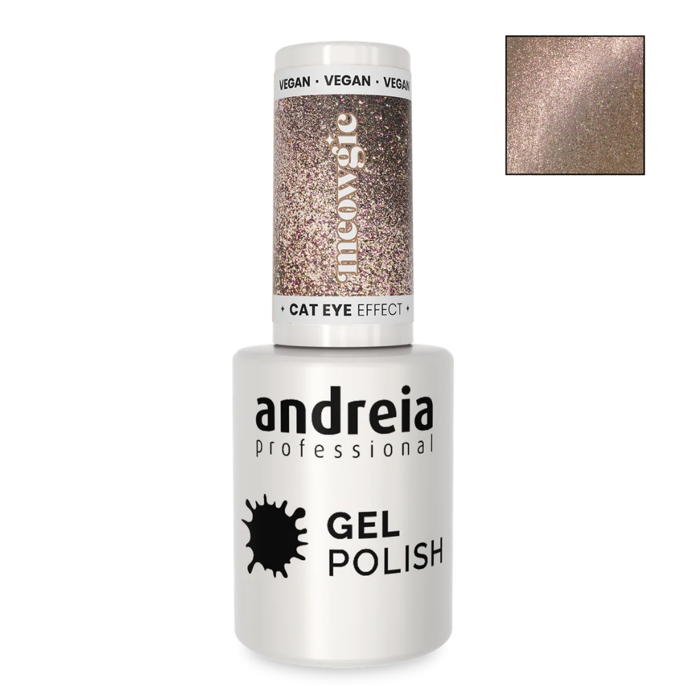 Гел лак с интензивен блясък 10.5 мл Andreia Professional Gel Polish Cat Eye Effect - Magnetic taupe glitter MC2