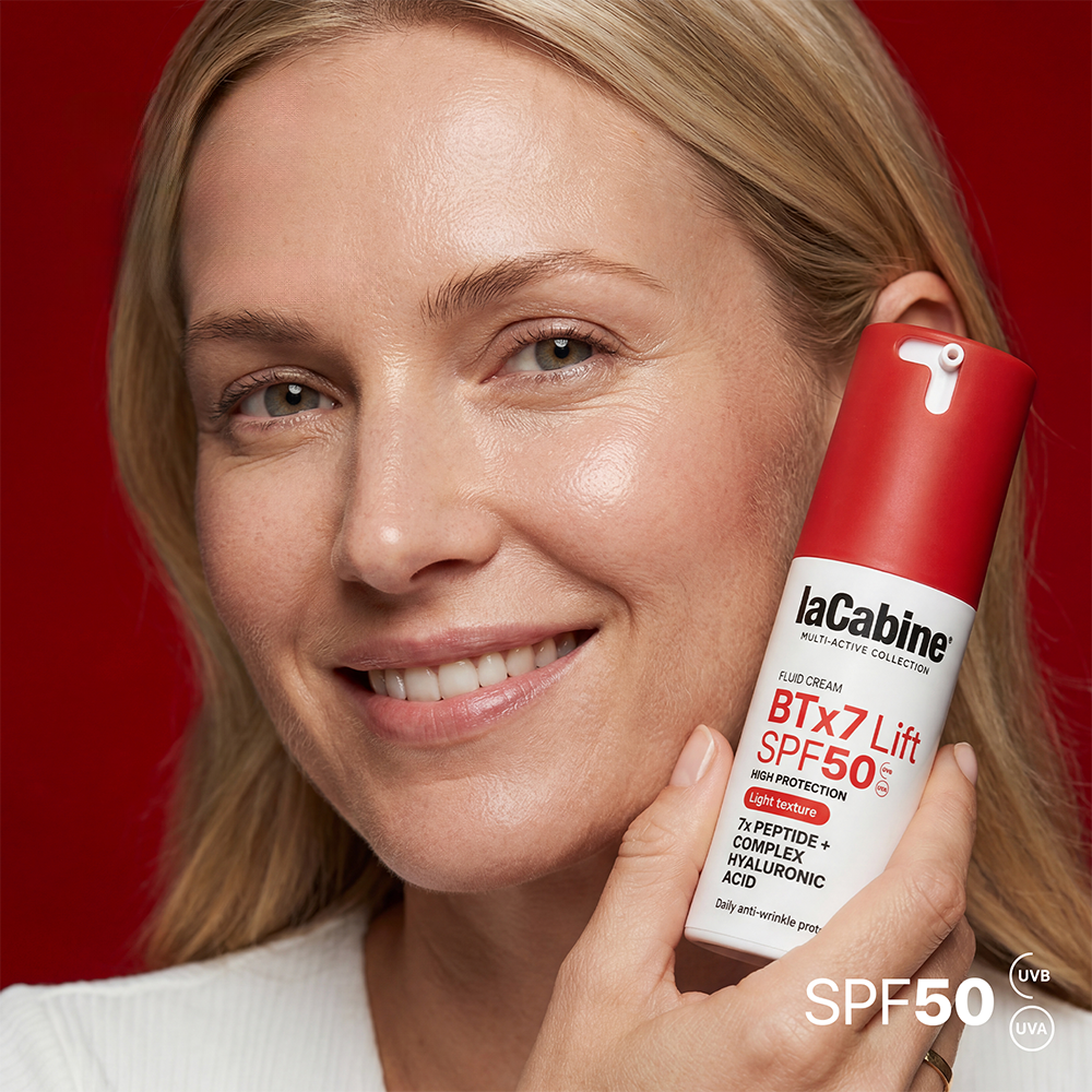 Крем-флуид за лице слънцезащита SPF50 с ботокс и лифтинг ефект със 7 вида пептида и хиалуронова киселина 30 мл