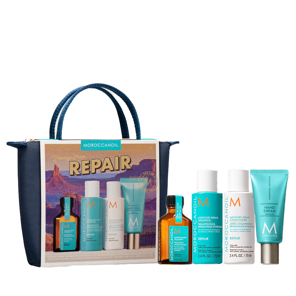 Комплект за възстановяване в размер за пътуване с подарък чанта - Moroccanoil