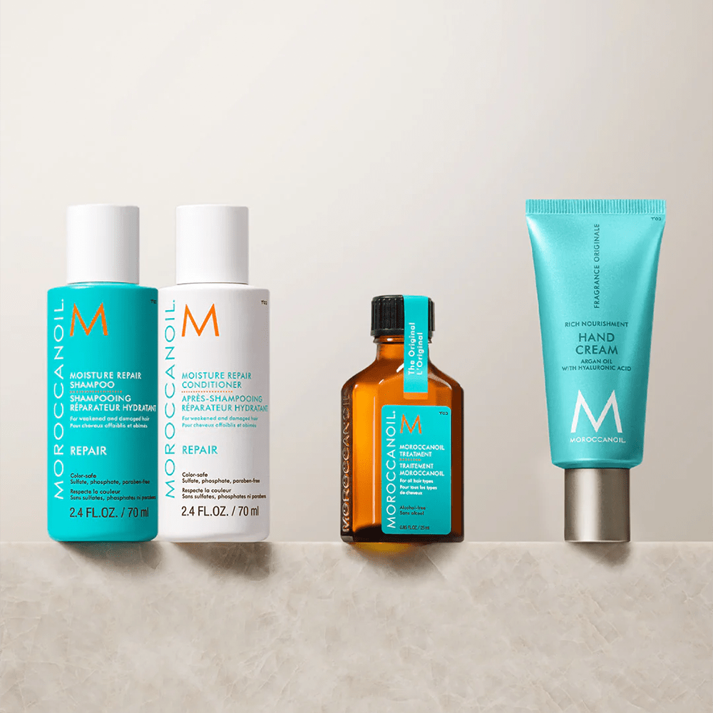 Комплект за възстановяване в размер за пътуване с подарък чанта - Moroccanoil